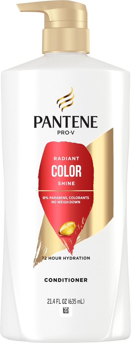 slide 1 of 4, PANTENE PRO-V Radiant Color Shine Conditioner, 21.4oz, 21.40 fl oz