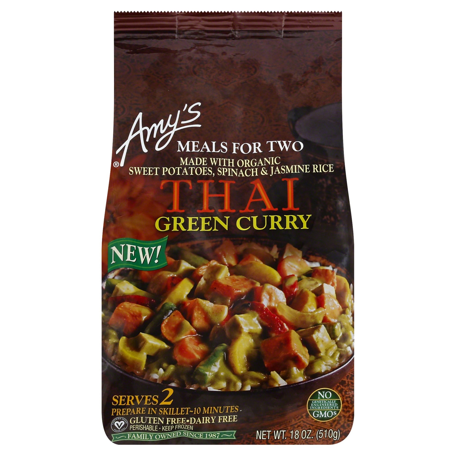 slide 1 of 1, Amy's Meals For Two Thai Green Curry, 18 oz