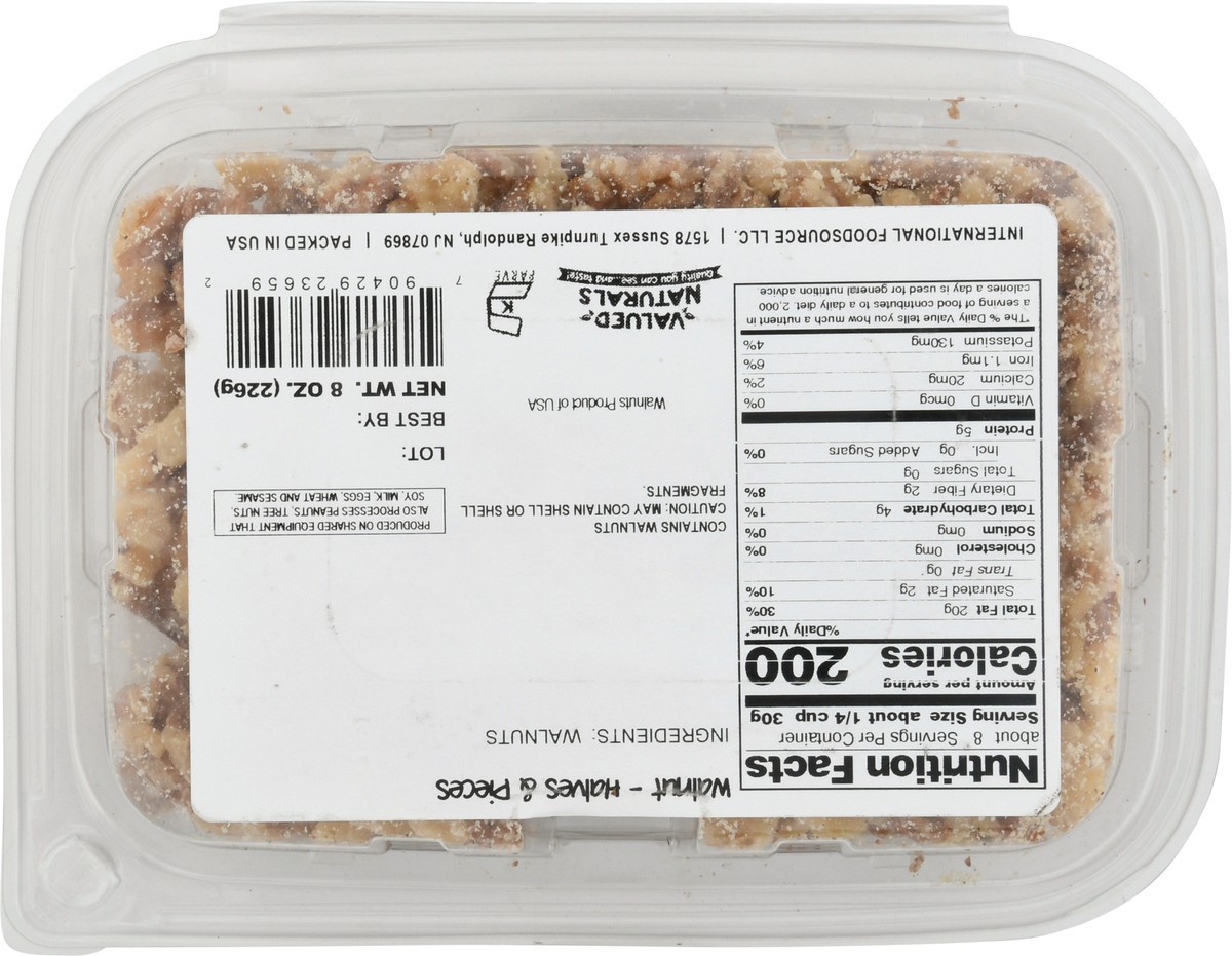 slide 6 of 9, Valued Naturals Halves & Pieces Walnut 8 oz, 8 oz