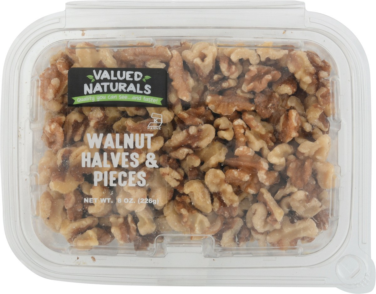 slide 4 of 9, Valued Naturals Halves & Pieces Walnut 8 oz, 8 oz