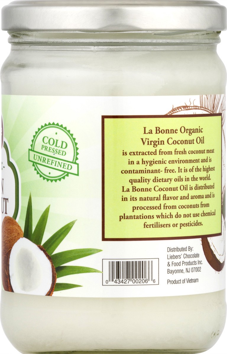 slide 6 of 12, La Bonne Organic Virgin Coconut Oil 16.9 oz, 16 oz