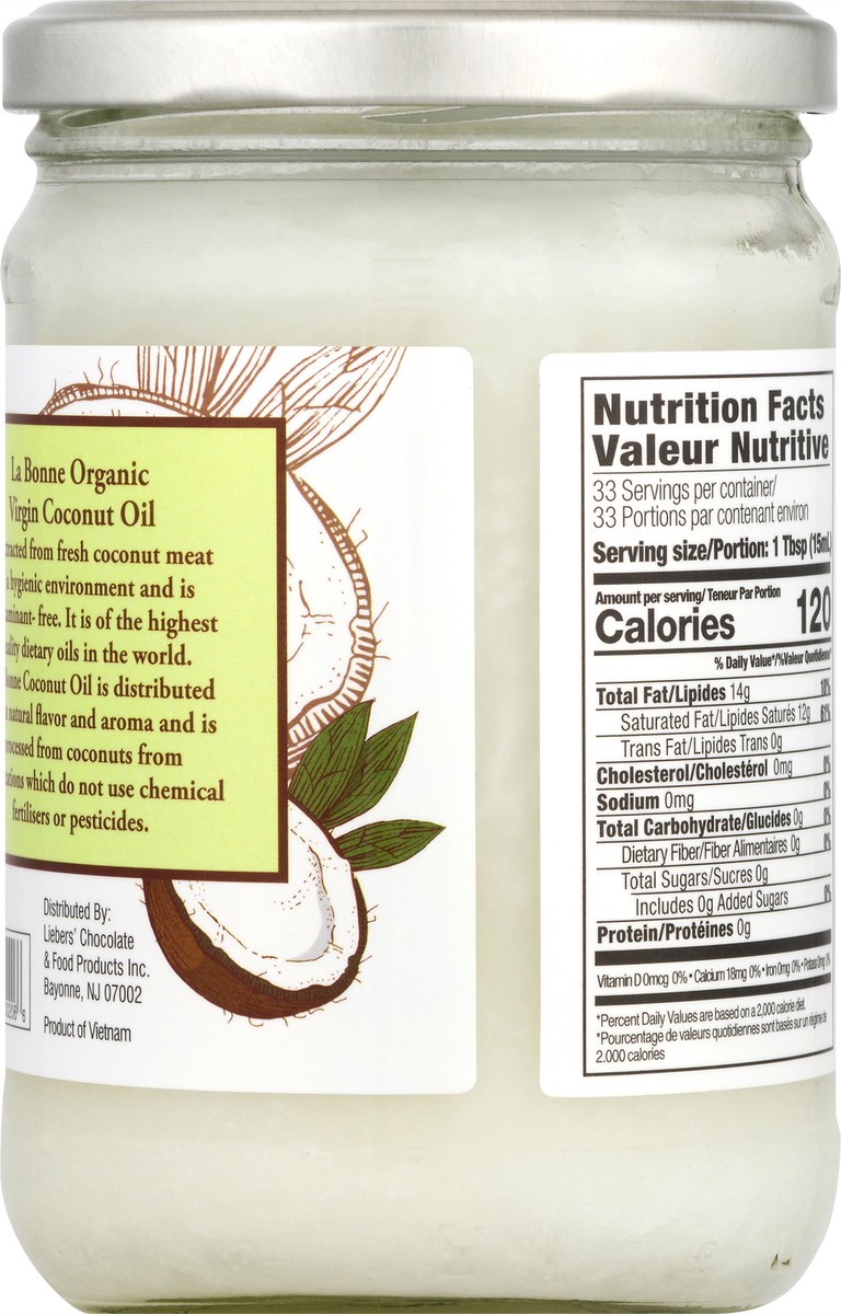 slide 8 of 12, La Bonne Organic Virgin Coconut Oil 16.9 oz, 16 oz