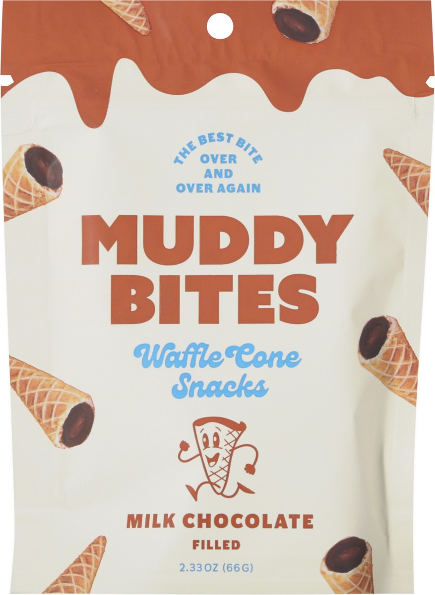 slide 5 of 14, Muddy Bites Muddy Bites Milk Chocolate Waffle Cone Snacks, 2.33 oz