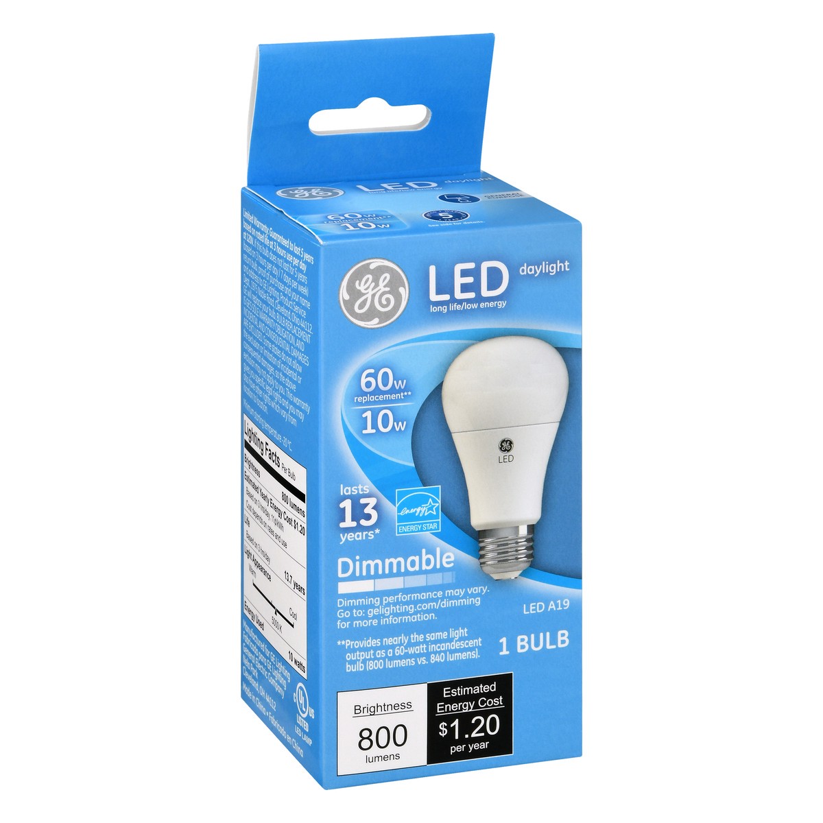 slide 2 of 11, GE LED Daylight 10 Watts Light Bulb 1 ea, 1 ct