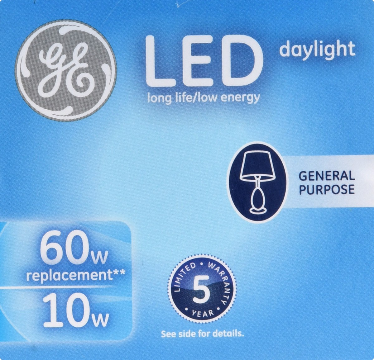 slide 8 of 11, GE LED Daylight 10 Watts Light Bulb 1 ea, 1 ct