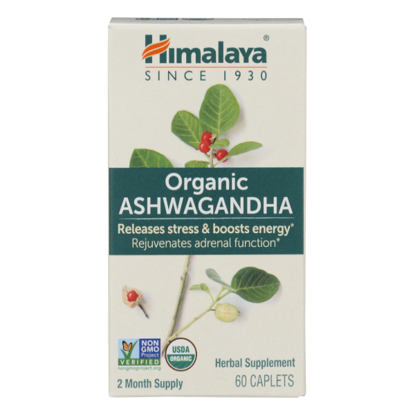 slide 1 of 1, Himalaya Pure Herbs Ashwagandha Anti-Stress Supplement, 60 ct