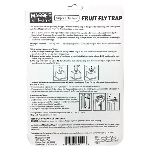 slide 3 of 5, Maggie's Farm Fruit Fly Trap, 2 ct