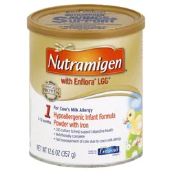 Nutramigen Enfamil Nutramigen Infant Formula, Hypoallergenic and Lactose Free Formula with Enflora LGG, Fast Relief from Severe Crying and Colic, Powder Can, 12.6 Oz