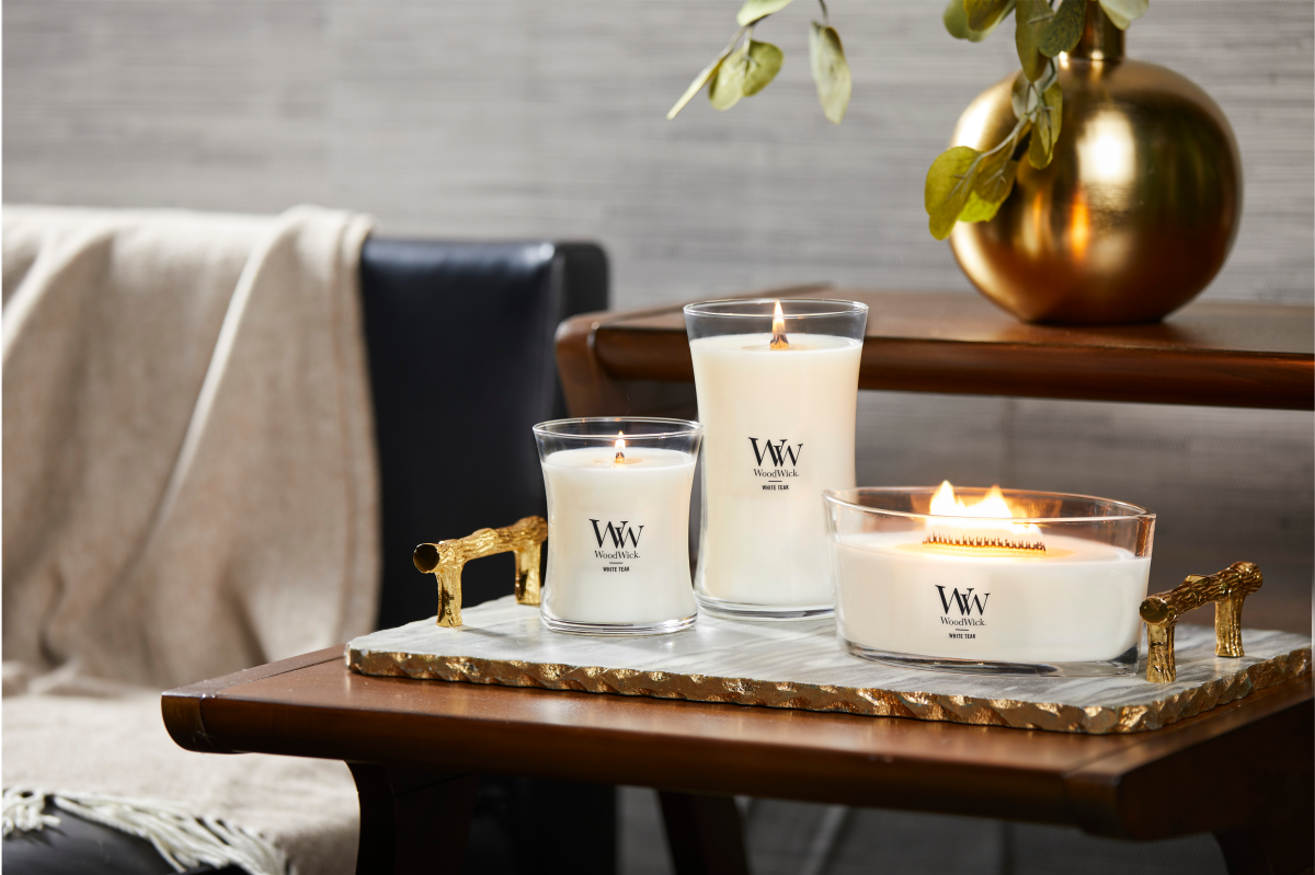 slide 6 of 9, Woodwick Large Jar Candle White Teak, 21.5 oz