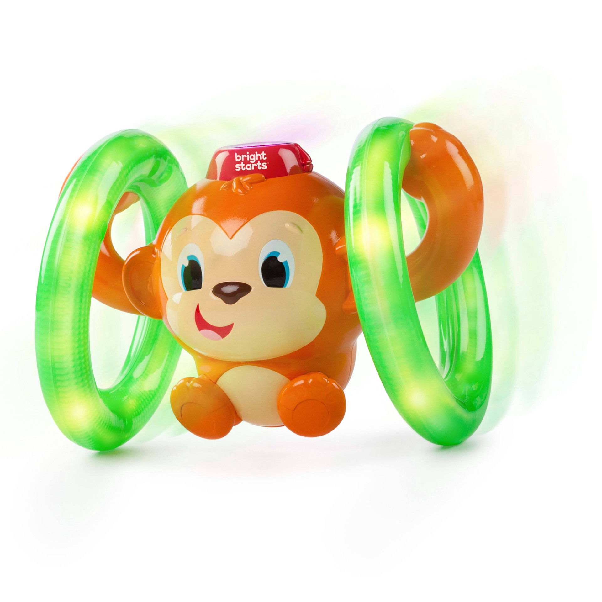 slide 11 of 14, Bright Starts Roll & Glow Monkey Toy, 1 ct