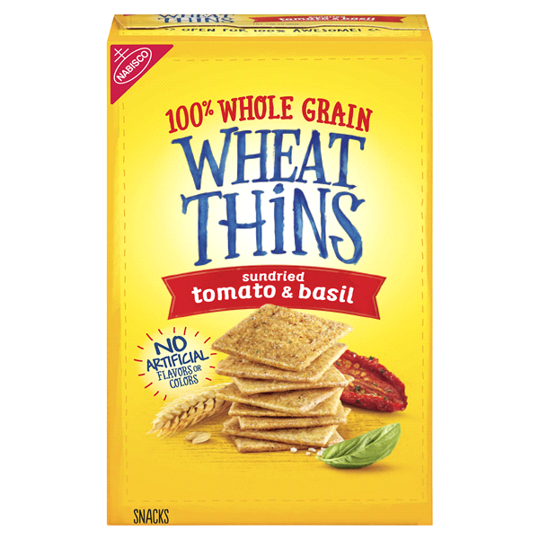 slide 1 of 1, Wheat Thins Crackers Sun Dried Tomato & Basil, 9.5 oz