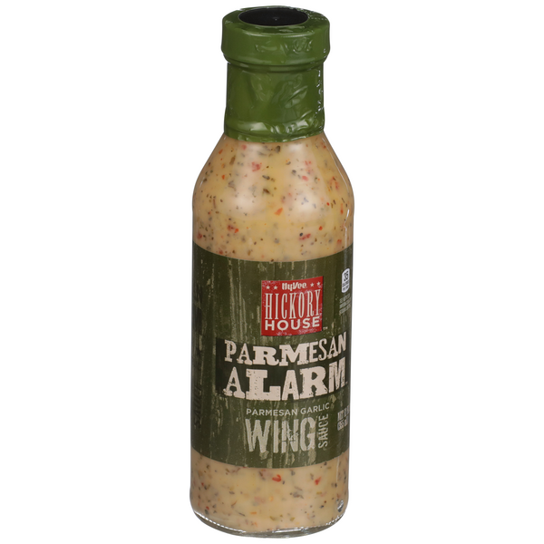 slide 1 of 1, Hy-vee Parmesan Alarm Parmesan Garlic Wing Sauce, 12 oz