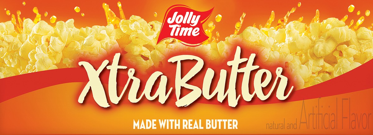 slide 6 of 11, Jolly Time Microwave Xtra Butter Popcorn 6 ea, 18 oz
