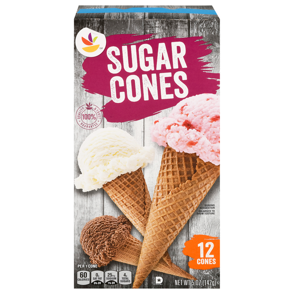 slide 1 of 1, Giant Sugar Ice Cream Cones - 12 ct, 12 ct; 5 oz
