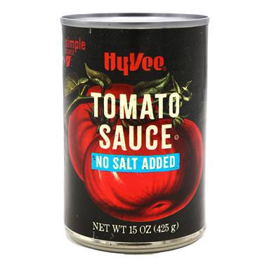 slide 1 of 1, Hy-Vee Nsa Tomato Sauce, 15 oz