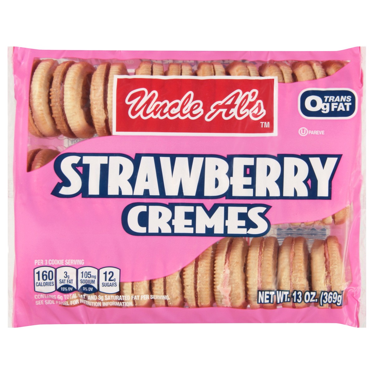 slide 1 of 9, Uncle Al's Strawberry Cremes, 13 oz