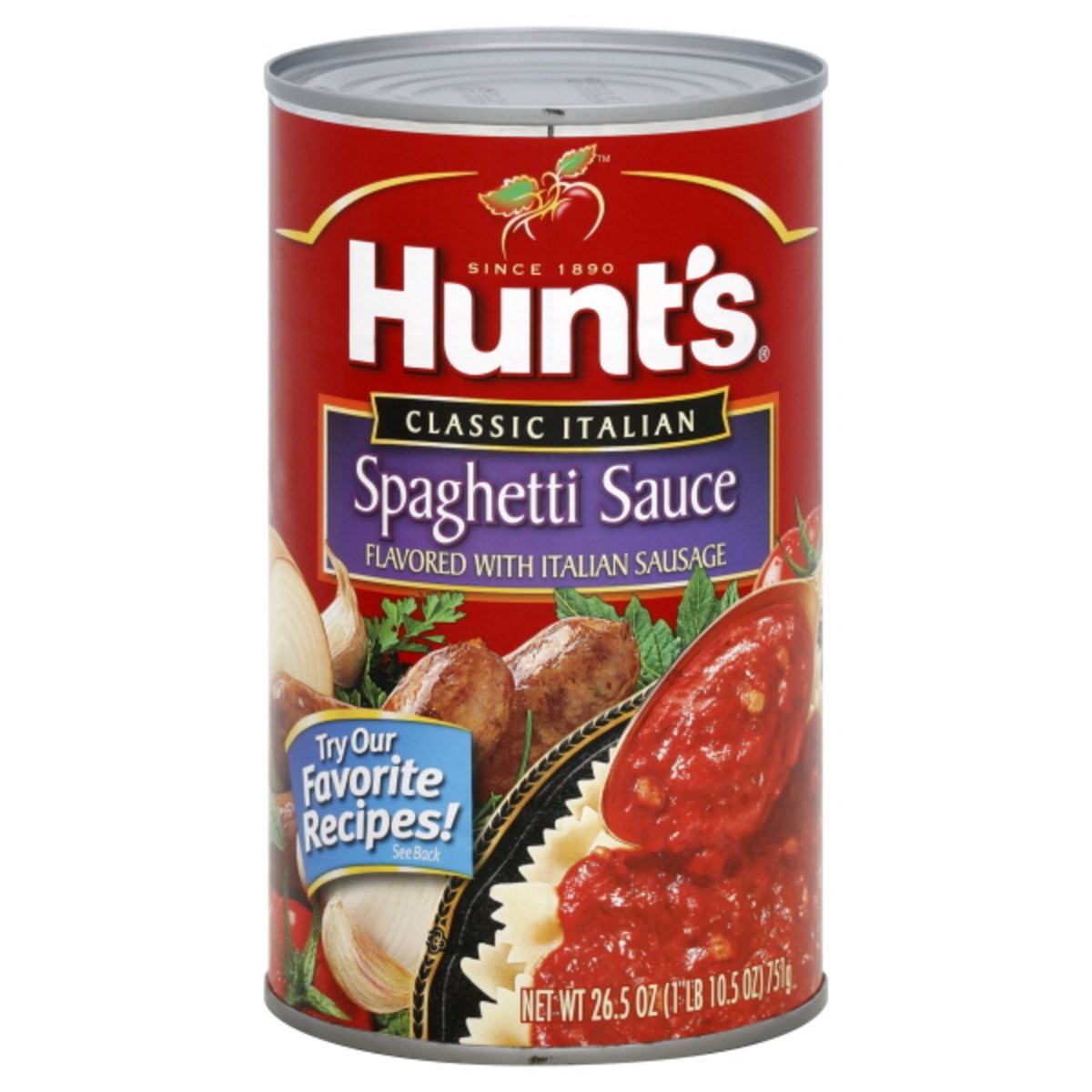 slide 2 of 2, Hunt's Spaghetti Sauce Italian Sausage, 26.5 fl oz