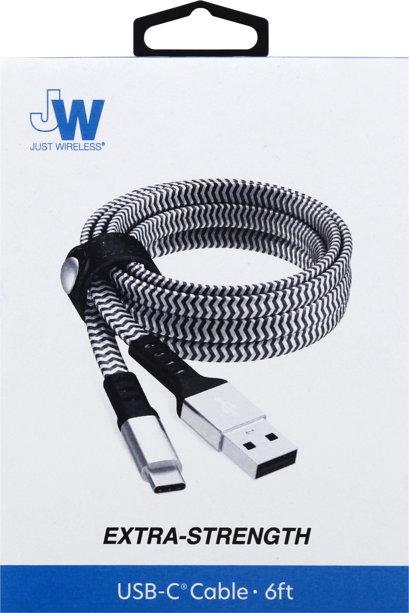 slide 2 of 6, Just Wireless USB Type-C Cable, 1 ct
