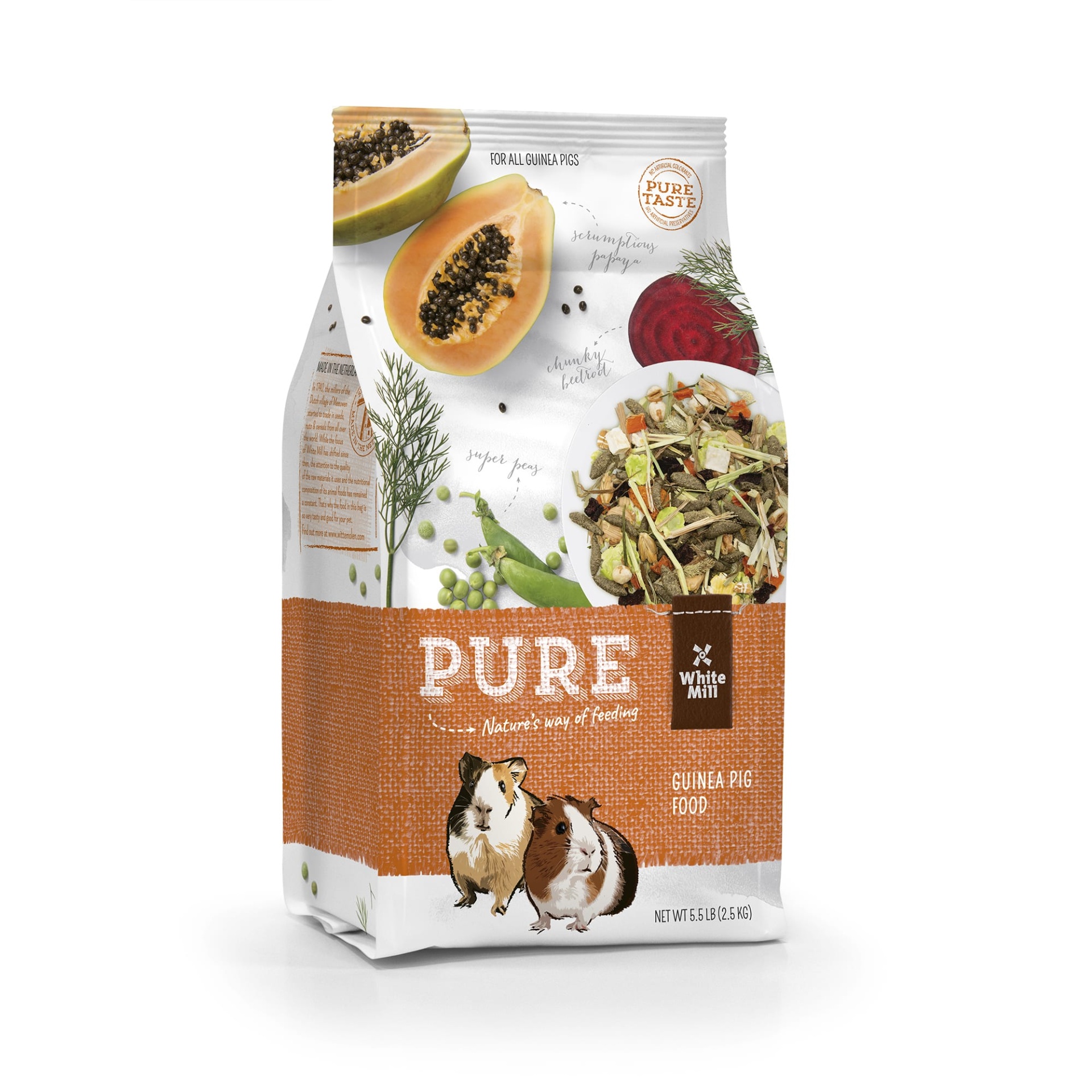 slide 1 of 1, White Mill Seed Mixture Papaya & Peas Dry Guinea Pig Food, 5.5 lbs., 5.5 lb