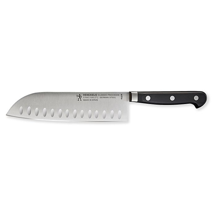 slide 1 of 1, Henckels 1895 Classic Precision Hollow Edge Santoku Knife, 7 in