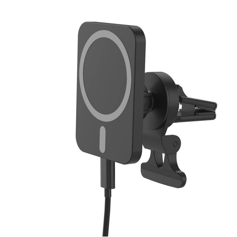 slide 1 of 6, Just Wireless Magnetic Charging for MagSafe Charger Car Mount - Black, 1 ct