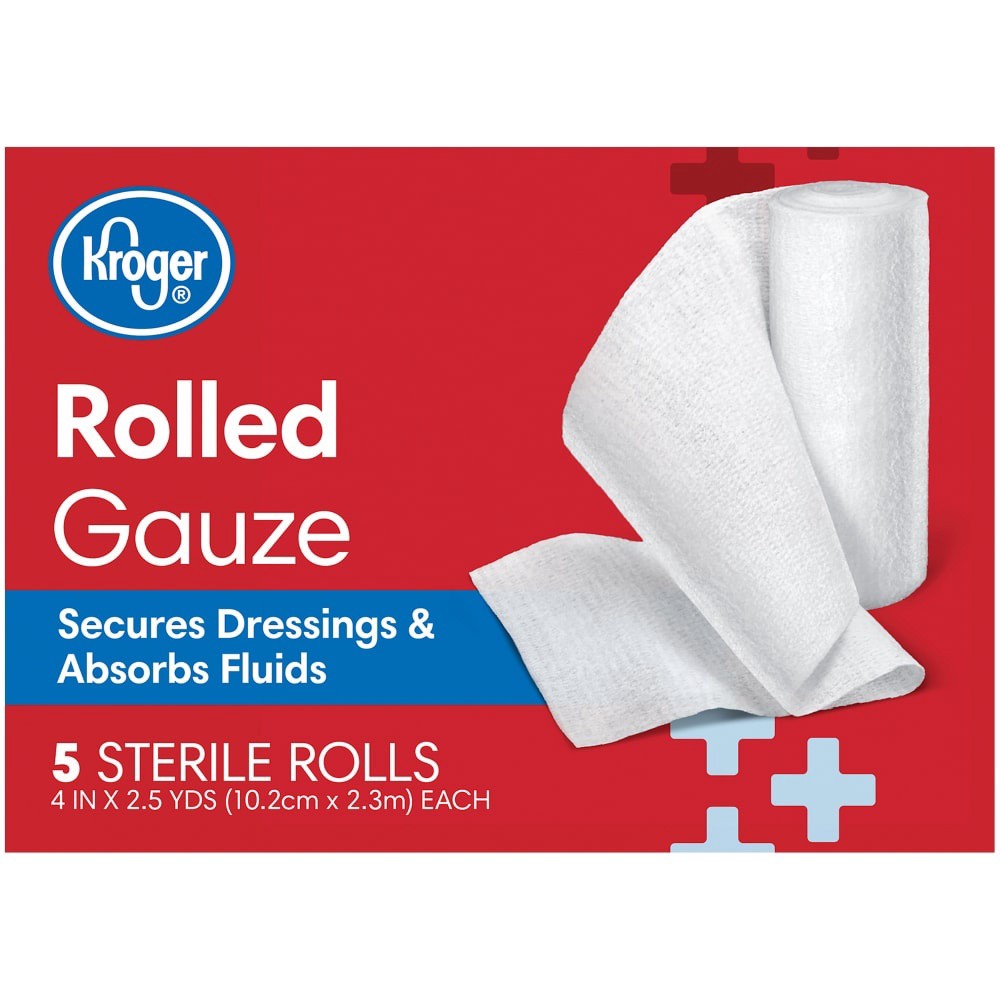 slide 6 of 6, Kroger 4" Rolled Gauze, 5 ct