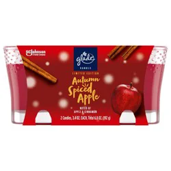 Glade 1 Wick Scented Candle, Autumn Spiced Apple, Fragrance Infused with Essential Oils, 3.4 oz