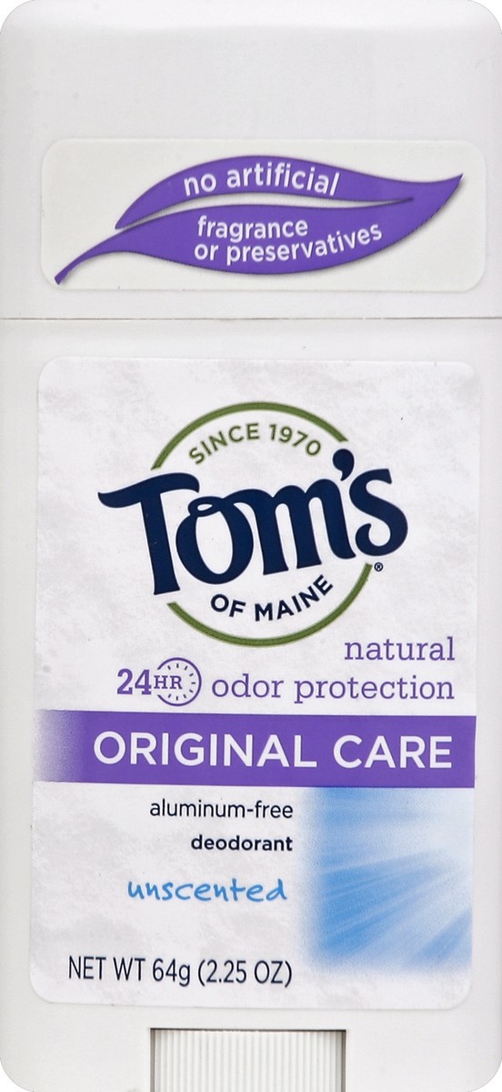 slide 2 of 2, Tom's of Maine Original Care Natural Deodorant, Unscented, 2.25 oz. 6-Pack, 2.25 oz