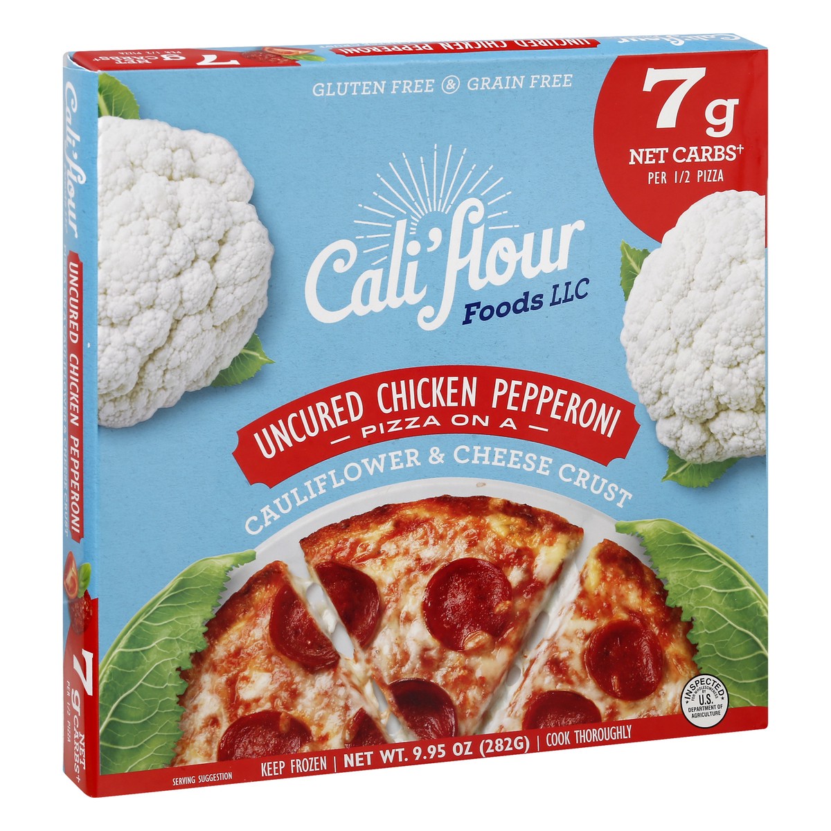 slide 2 of 9, Garden of Eatin' Cali'Flour Uncured Chicken Pepperoni Pizza, 9.95 oz