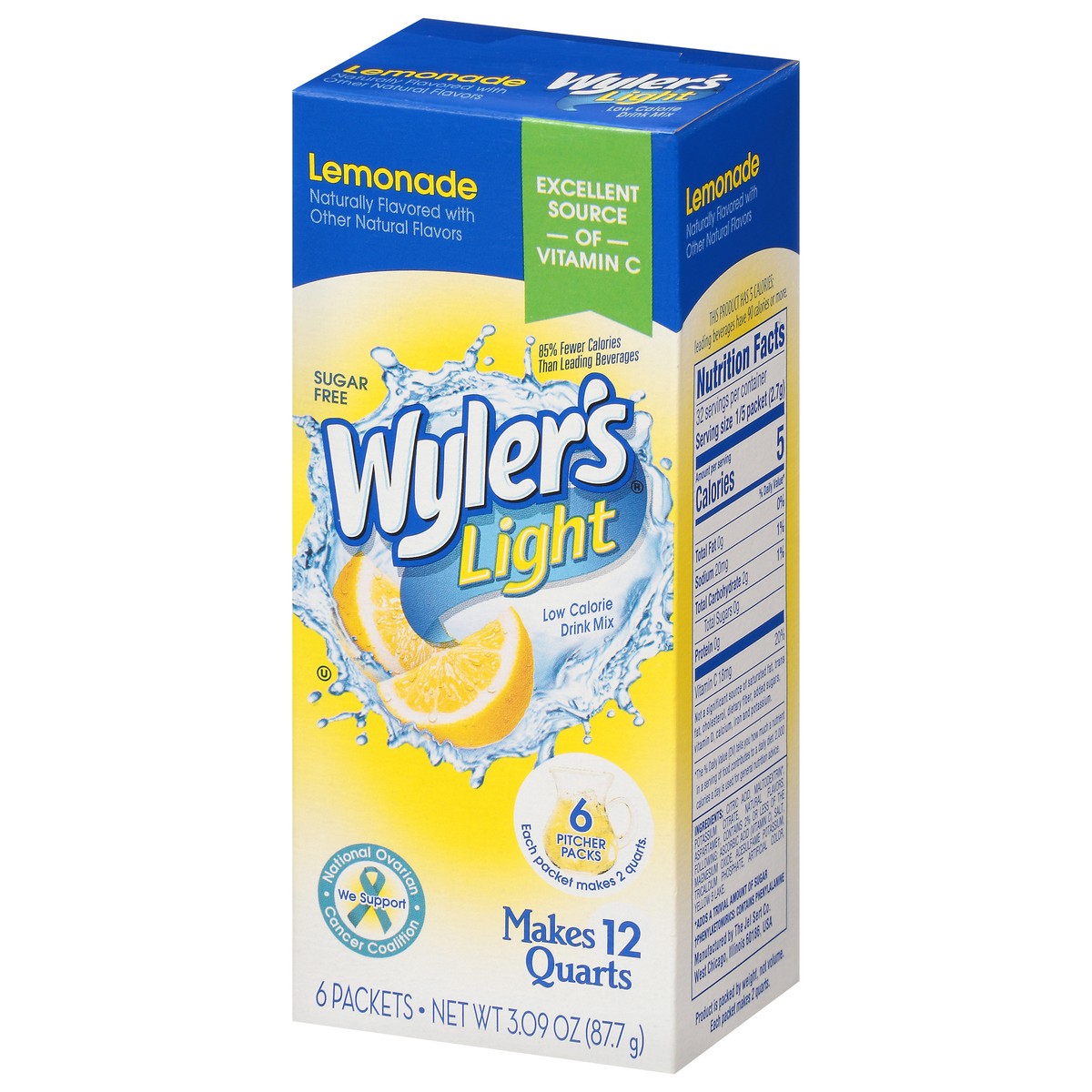 slide 6 of 12, Wyler's Light Low Calorie Lemonade Drink Mix - 3.09 oz, 3.09 oz