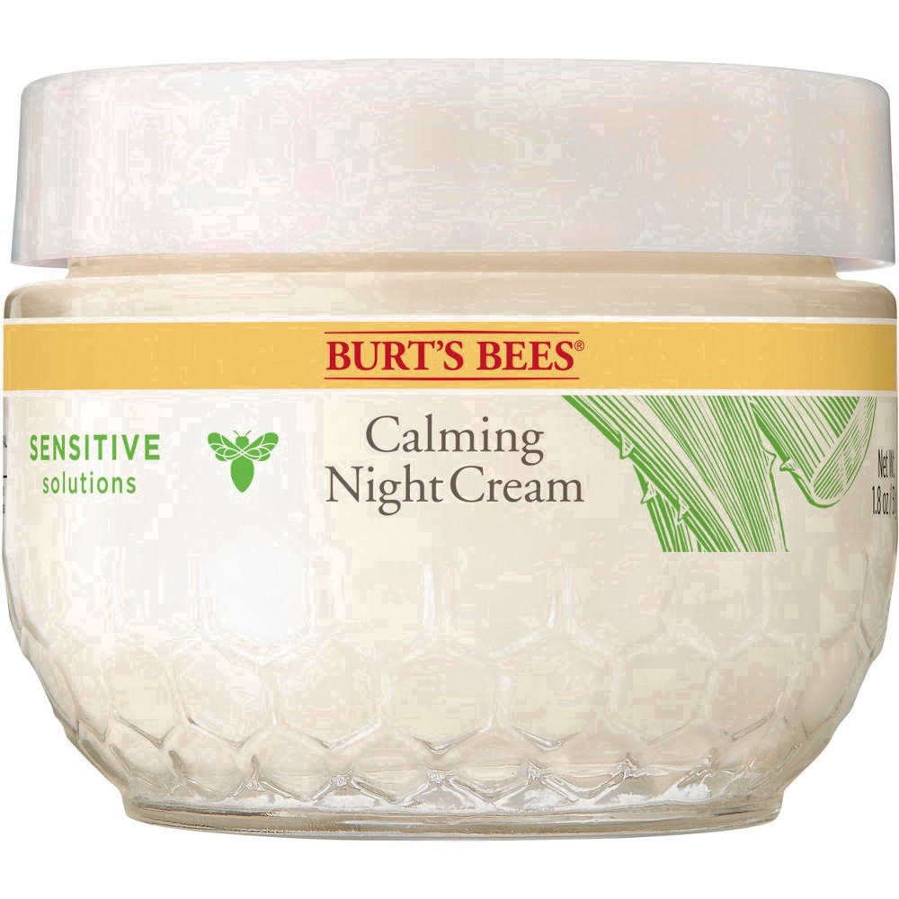 slide 66 of 142, Burt's Bees Sensitive Solutions Calming Night Cream with Aloe & Rice Milk, 1.8 oz