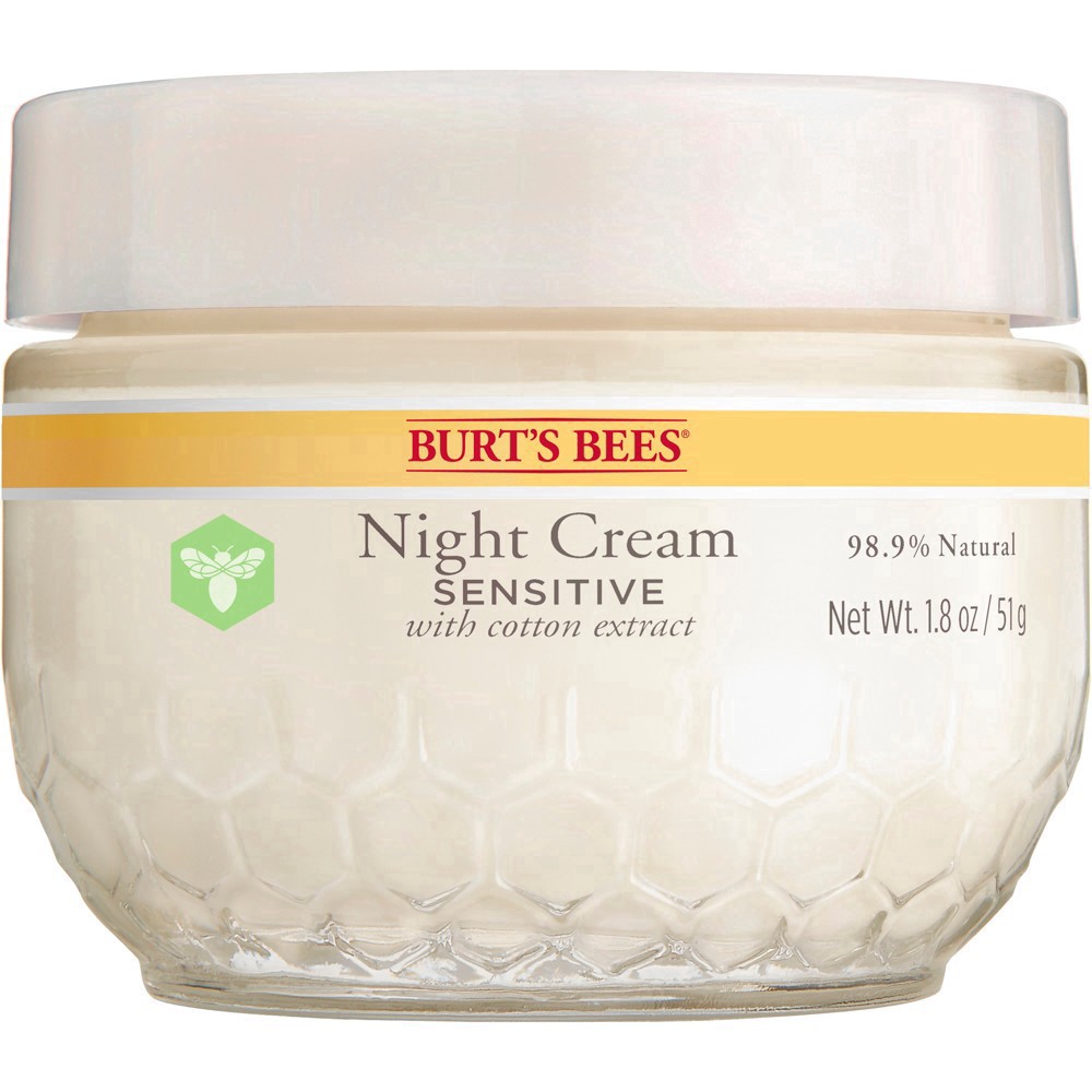 slide 74 of 142, Burt's Bees Sensitive Solutions Calming Night Cream with Aloe & Rice Milk, 1.8 oz