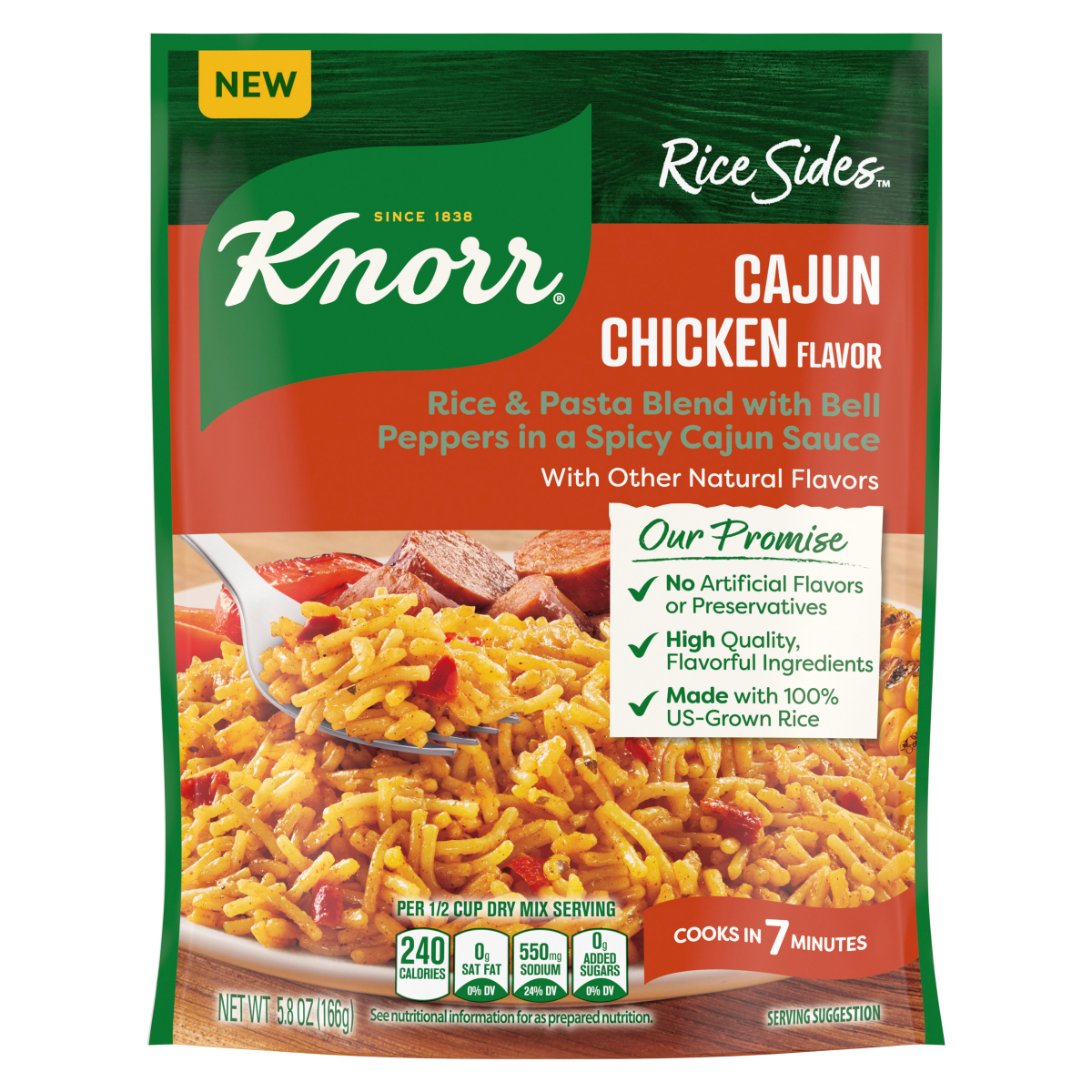 slide 10 of 17, Knorr Rice Sides Cajun Chicken Flavor Rice & Pasta Blend 5.8 oz, 5.8 oz