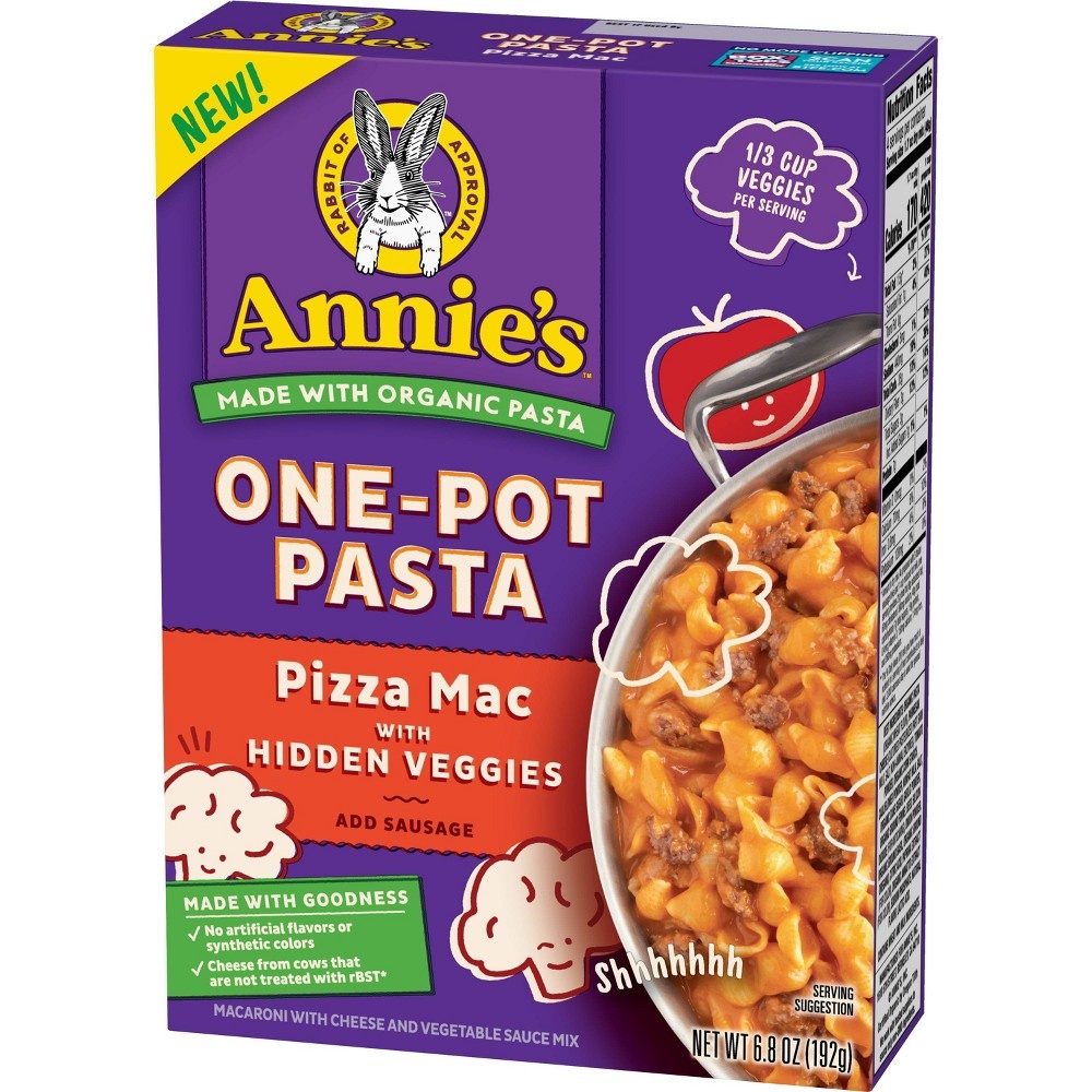 slide 3 of 3, Annie's One Pot Pasta, Pizza Mac With Hidden Veggies, 6.8 oz