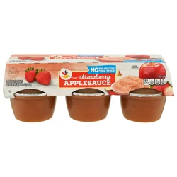 Giant Strawberry Applesauce Cups - 6 ct