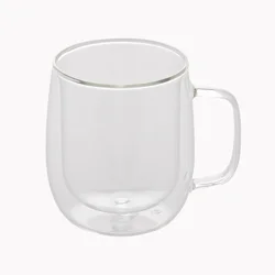 Double-Walled Glass Belly Mug - 15.55 oz