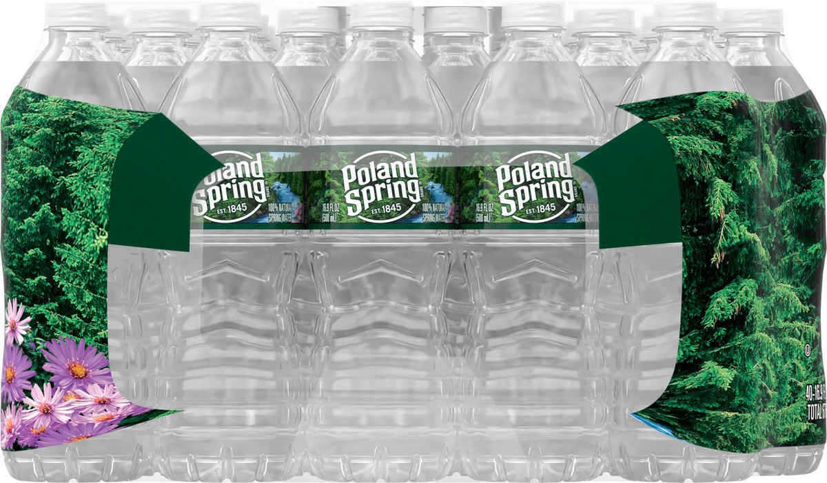 slide 8 of 8, POLAND SPRING Brand 100% Natural Spring Water, (Pack of 40) - 16.9 fl oz, 16.9 fl oz