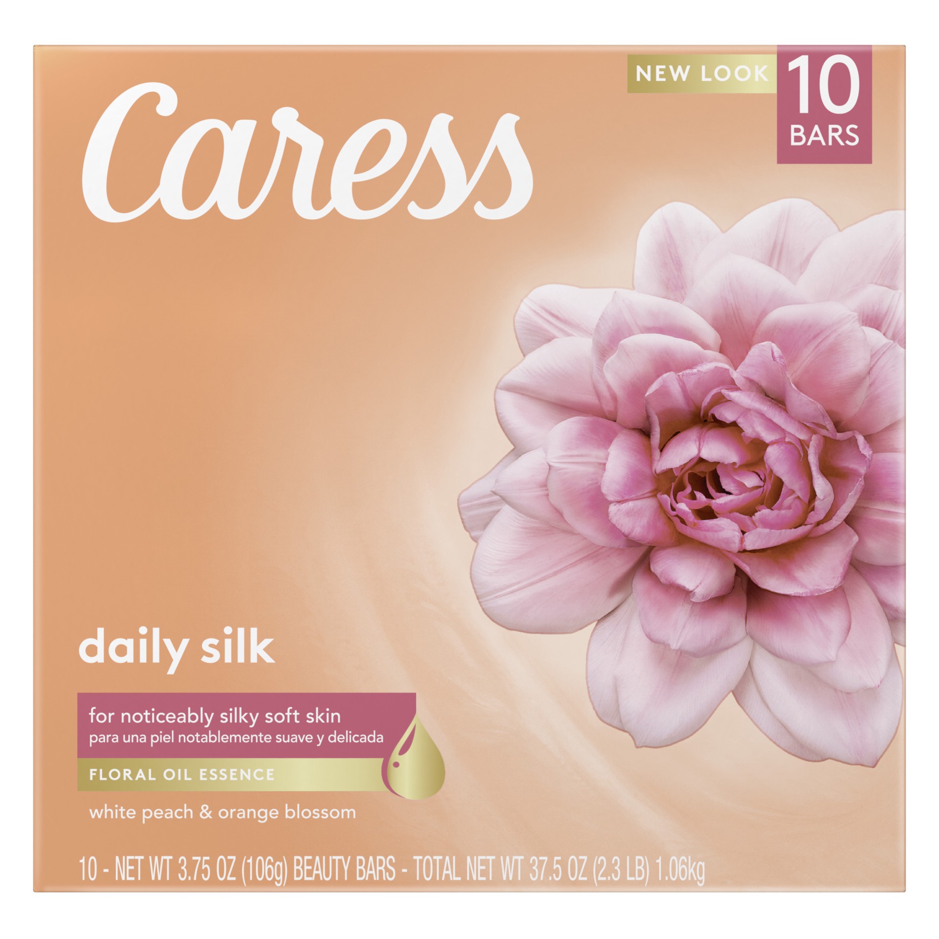 slide 1 of 3, Caress Bath And Body Daily Silk, 3.75 oz, 10 Bars , 10 ct; 4 oz