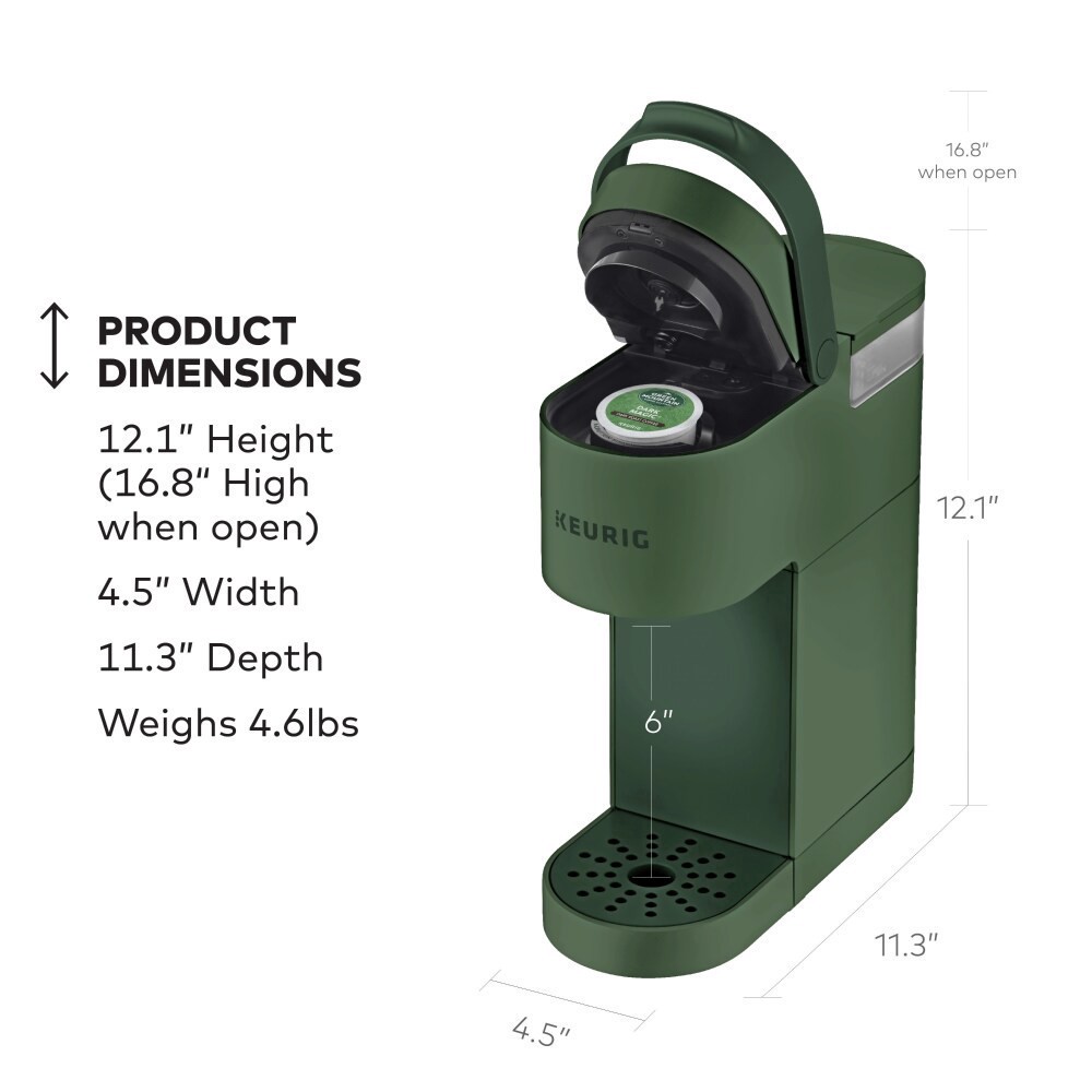 slide 2 of 5, Keurig K-Mini Brewer - Evergreen, 1 ct