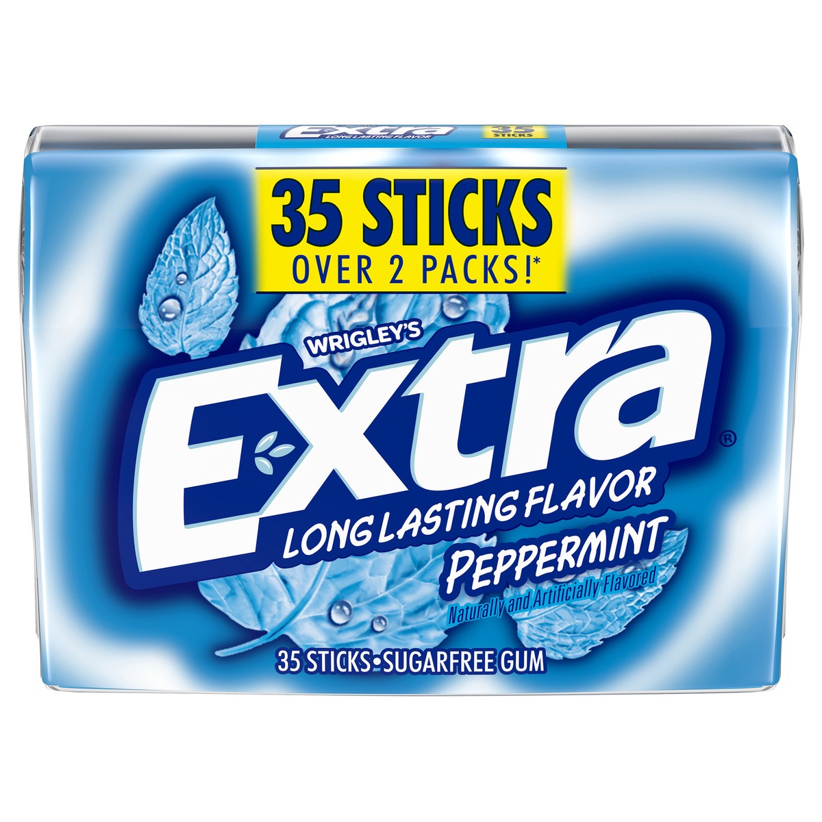slide 1 of 8, EXTRA Gum Peppermint Sugar Free Chewing Gum, 35 Stick, 35 ct