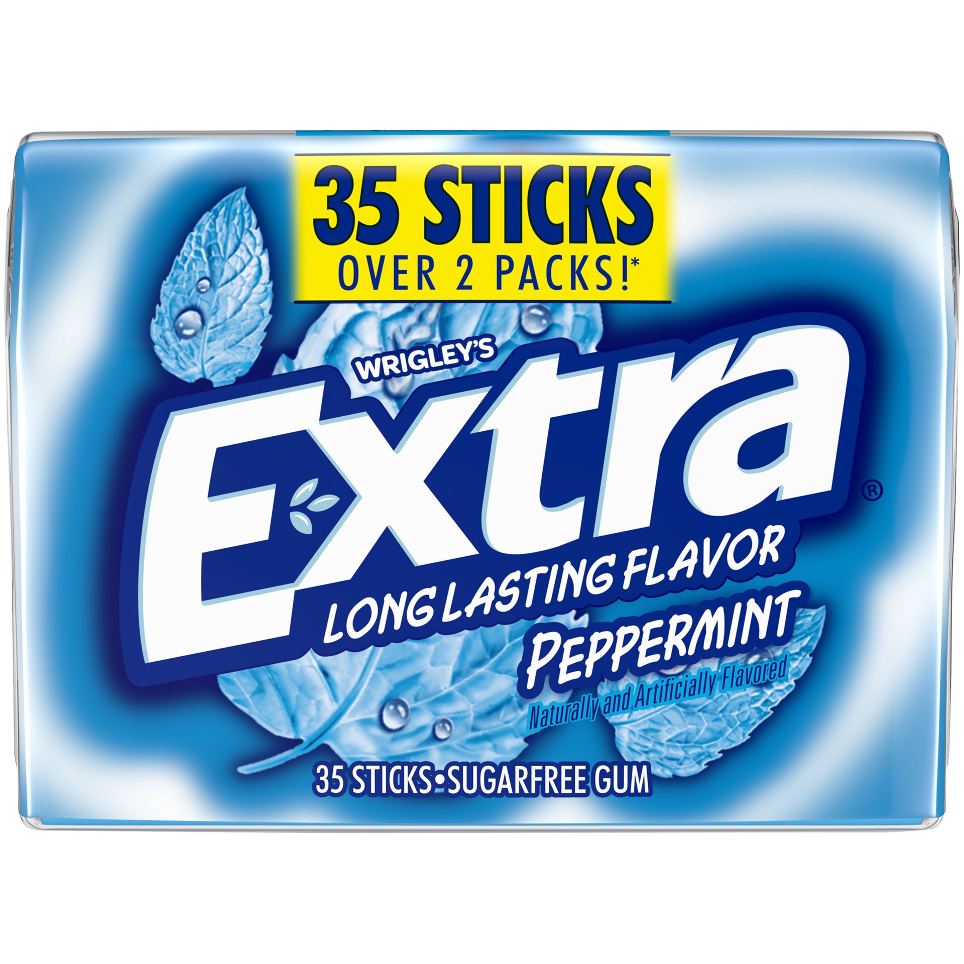 slide 1 of 8, Extra Long Lasting Flavor Peppermint Sugar Free Gum, 35 ct