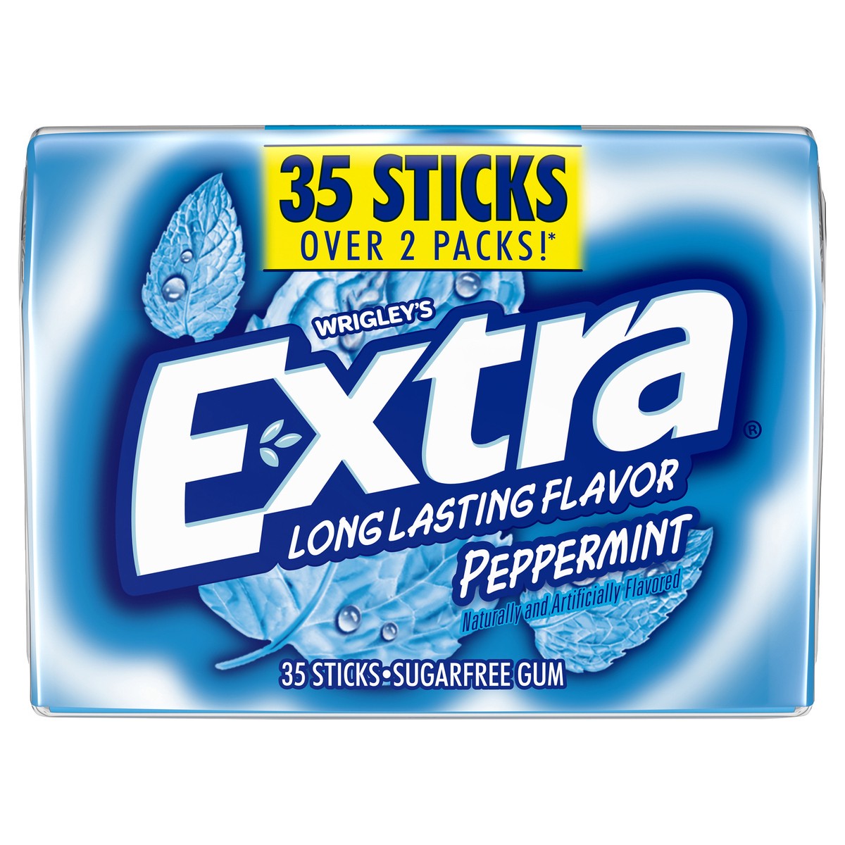 slide 1 of 8, EXTRA Gum Peppermint Sugar Free Chewing Gum, 35 Stick, 35 ct