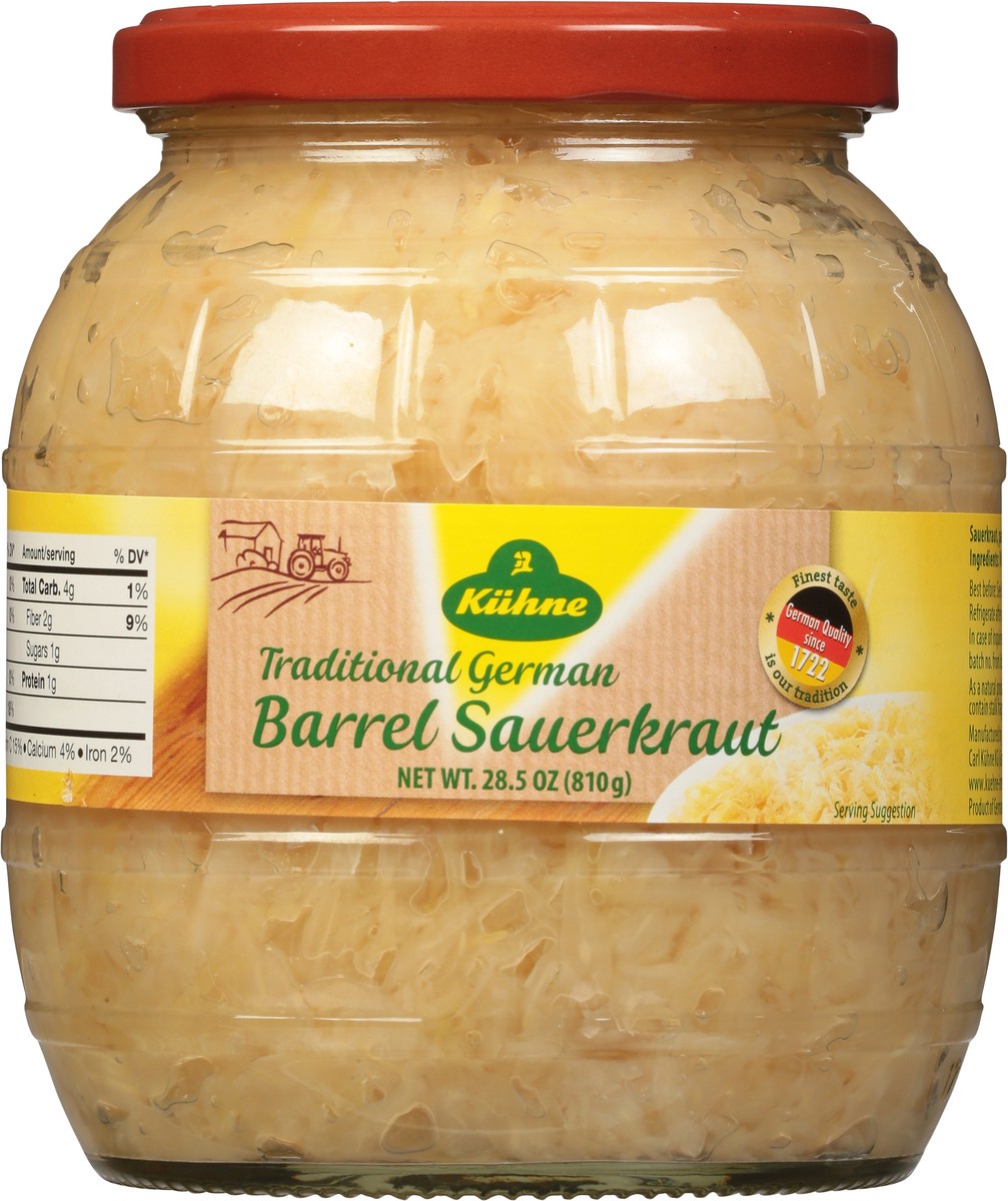 slide 9 of 9, Kuhne Traditional German Barrel Sauerkraut 28.5 oz, 28.5 oz