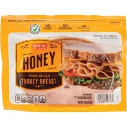 H-E-B Thick Sliced Honey Turkey Breast Lunch Meat