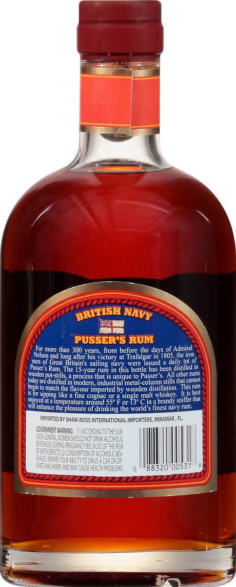 slide 6 of 8, Pusser's Rum Navy Rum, Nelson's Blood, 750 ml