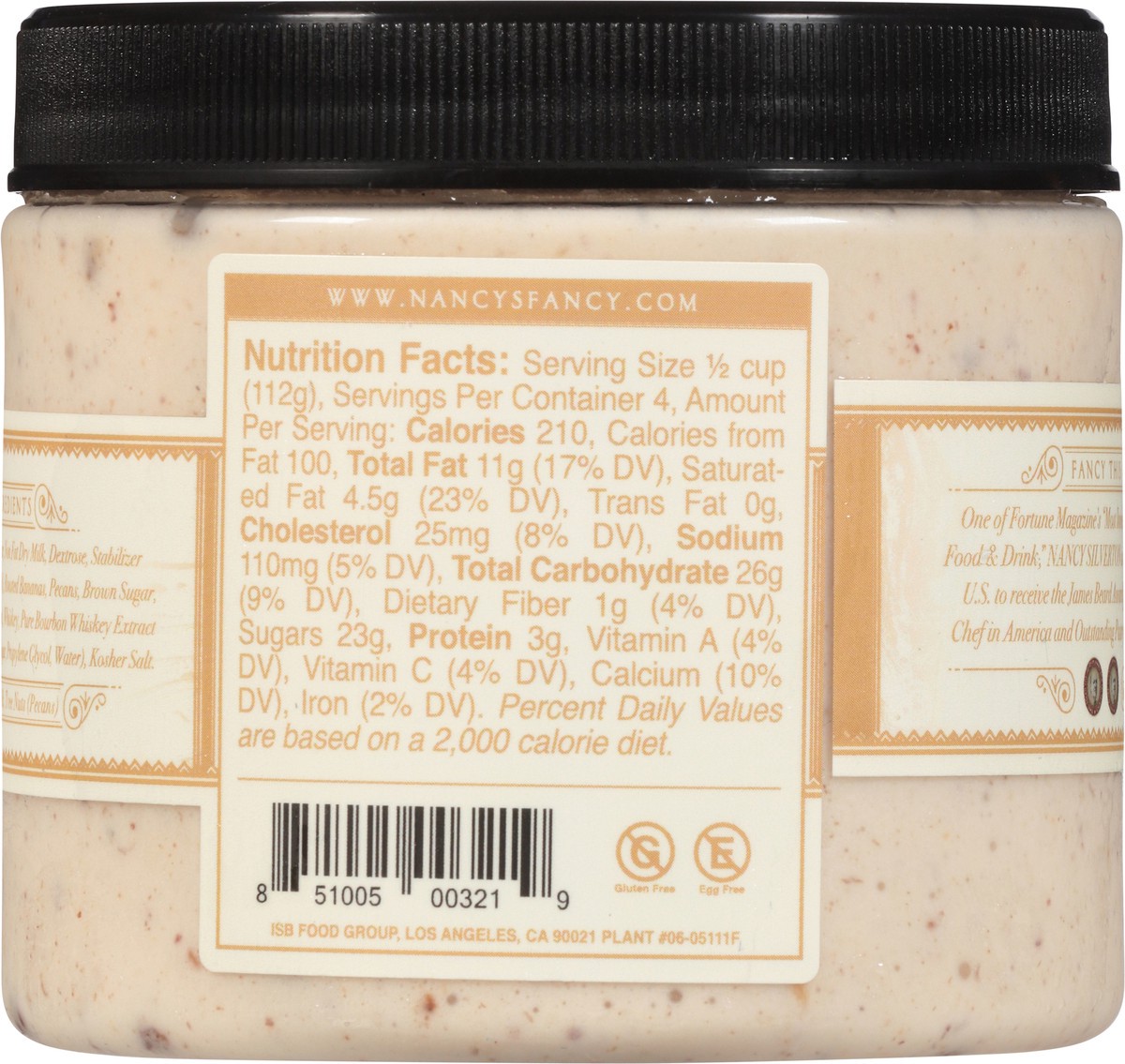 slide 11 of 13, Nancy's Fancy Roasted Banana Gelato Artigianale 1 pt, 1 pint