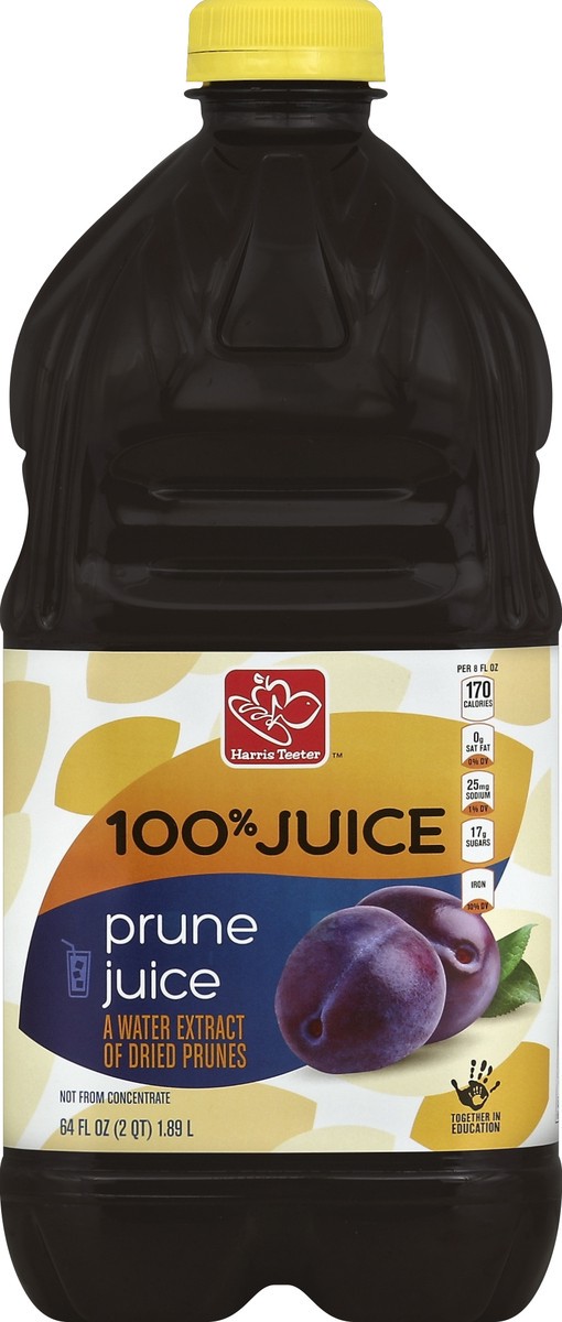 slide 4 of 4, Harris Teeter 100% Prune Juice, 1/2 gal