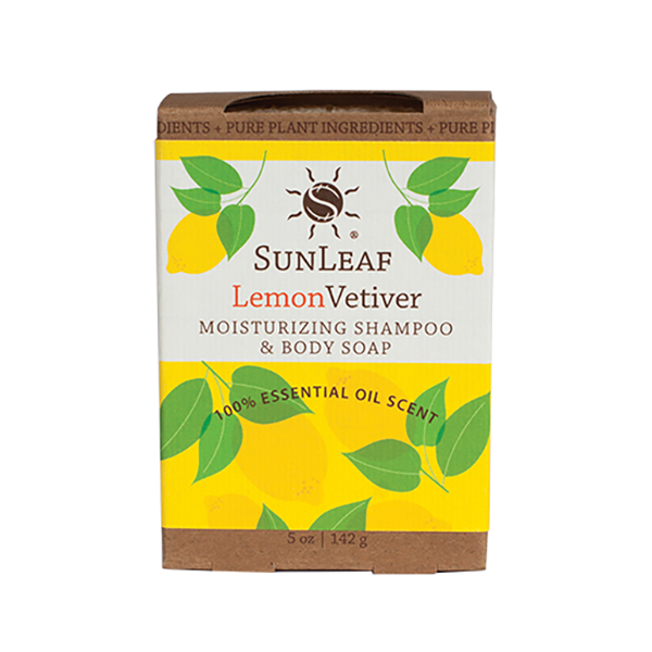 slide 1 of 1, Sunleaf Naturals Lemon Vetiver Moisturizing Shampoo & Body Soap, 5 oz