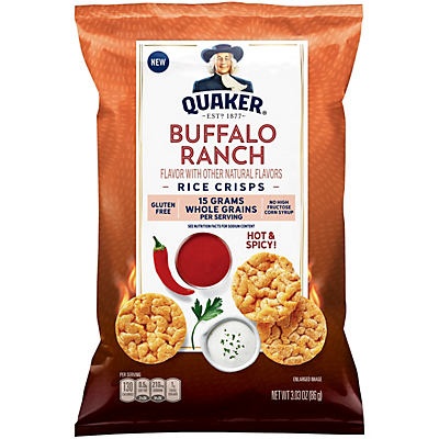 slide 1 of 1, Quaker Buffalo Ranch Rice Crisps, 3.03 oz