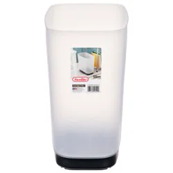 Sterilite 3.3 Gallon Slim Rectangular Flat Gray Wastebasket
